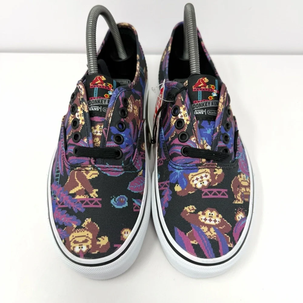 Vans x Nintendo Donkey Kong Authentic Shoe Sneaker Women’s Sz 8.5 Limited Ed NEW - Picture 2 of 8